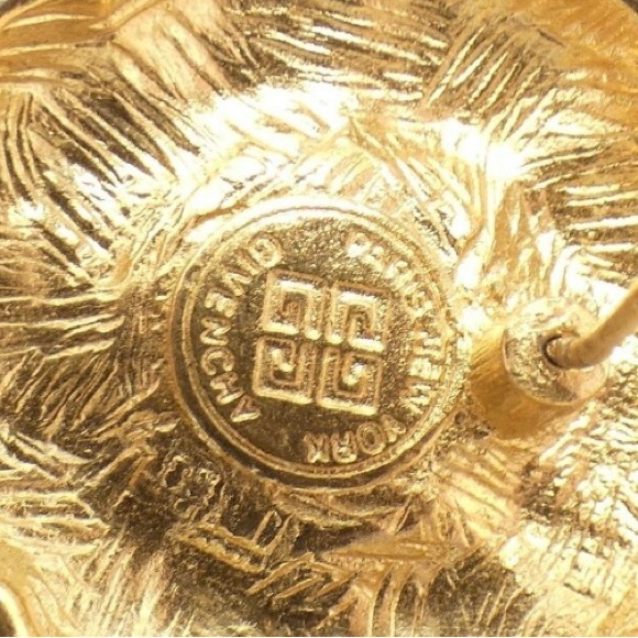 Vintage GIVENCHY Logo Faux Pearl Earrings - Picture 4 of 4